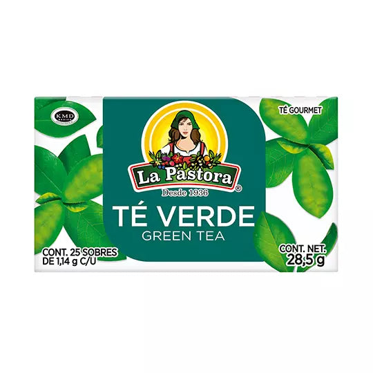 Té verde LA PASTORA caja con 25 sobres .