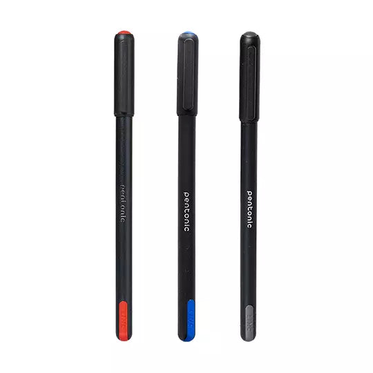 Bolígrafo fino Pentonic Ball Pen 0.7 mm colores surtidos blíster c/3 piezas