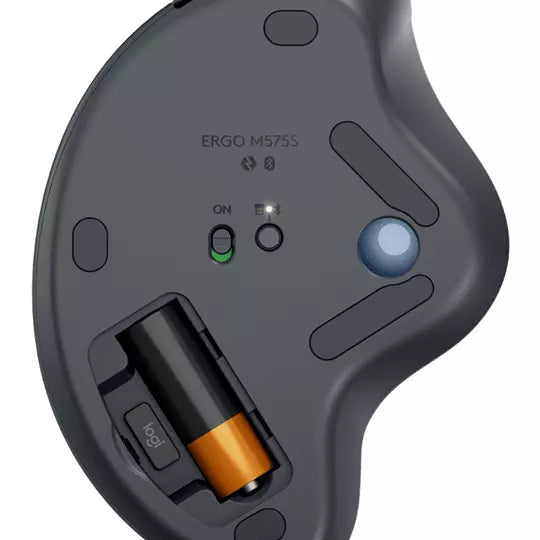 Mouse Ergonomico Ergo M575S Grafito - Seguimiento óptico avanzado de Logitech - Hasta 2000 dpi - 5 botones - 3 botones personalizables - Hasta 18 meses de duración de bateria