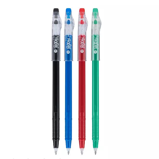 Boligrafo fino Frixion Color Sticks tint a de gel borrable, surtido, c/4 pzas