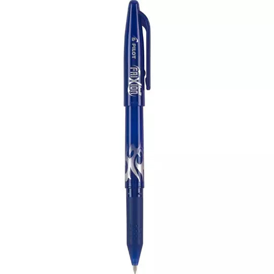 Bolígrafo fino Frixion Ball Pilot tinta gel borrable, color azul, caja c/12 pzs