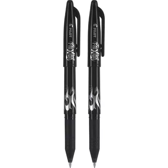 Bolígrafo fino Frixion Ball Pilot tinta gel borrable, negro, blister 2 piezas