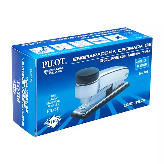 Engrapadora cromada de golpe Pilot Mod. 402 media tira