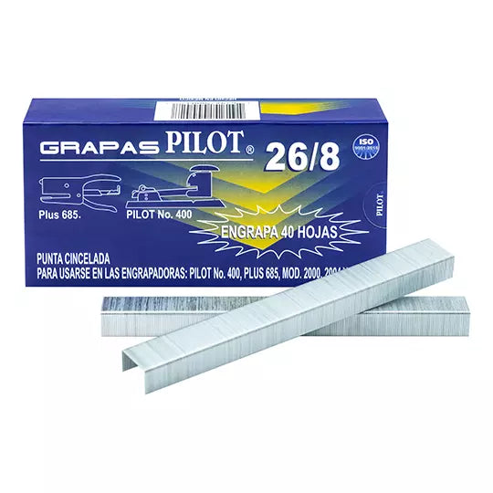 Grapas especiales 26/8 Pilot caja con 5, 040 grapas