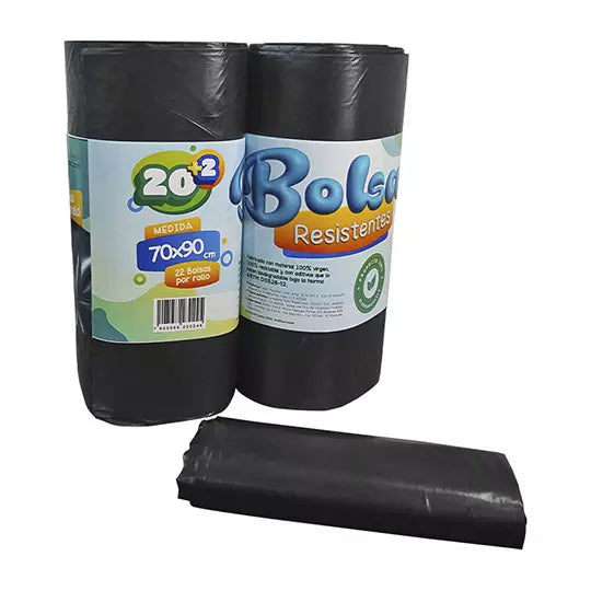 Bolsa mediana con jareta, rollo con 22 b olsas medidas de 70x90 cm
