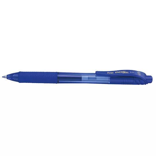 Bolígrafo retractil Pentel Energel azul punto 0.7 mm caja con 12 pz.