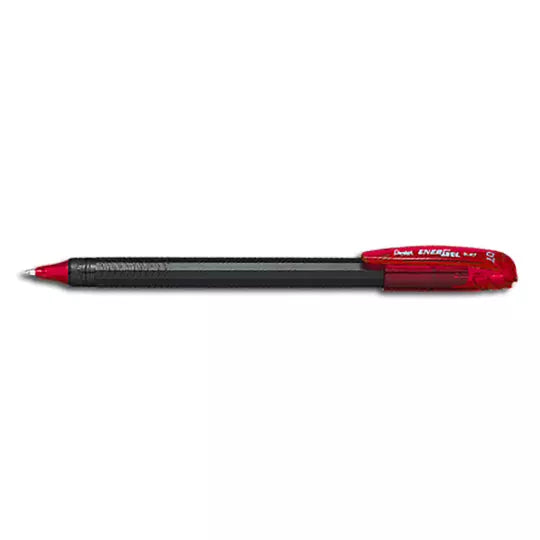 Bolígrafo stick Pentel Energel roja punt o 0.7 mm caja con 12 pz.