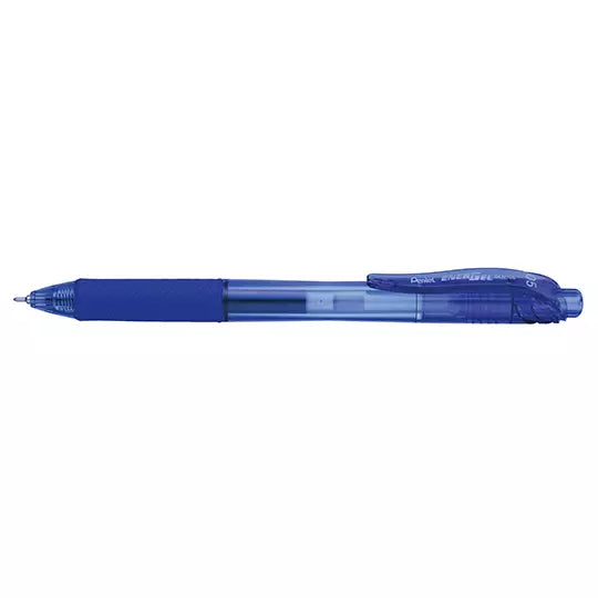 Bolígrafo retractil Pentel Energel azul punto 0.5 mm caja con 12 pz.