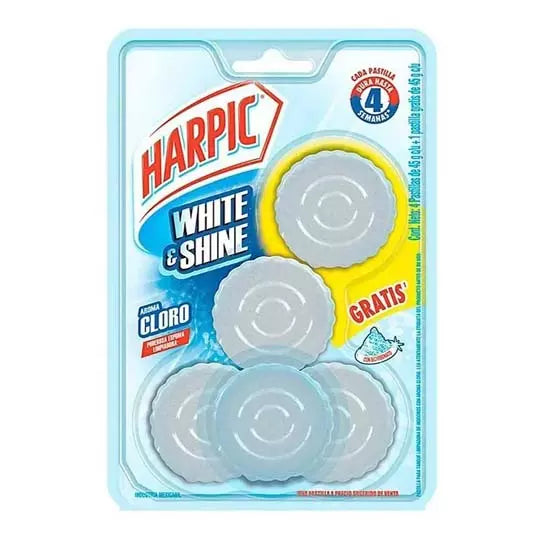 HARPIC PASTILLA BICARBONATO AROMA A CLOR O BLISTER 5 PASTILLAS DE 45 GM CADA UNA