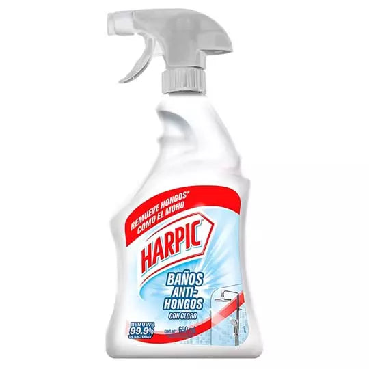 HARPIC BAÑOS ANTI HONGOS CLORO REMUEVE H ONGOS, MOHO, MANCHAS ATOMIZADOR 650 ML