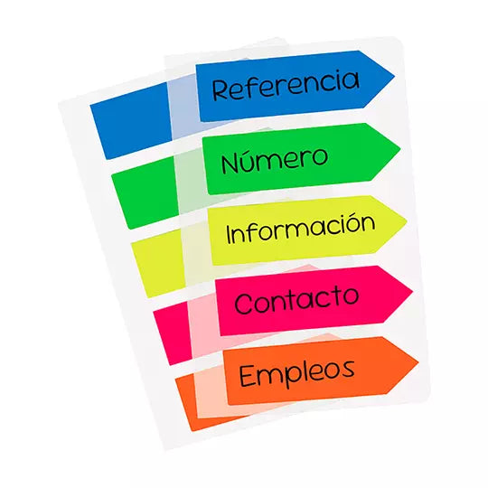 Banderitas adhesivas Redi-Tag con clip, colores surtidos 4.3 x 1.3 cm c/125