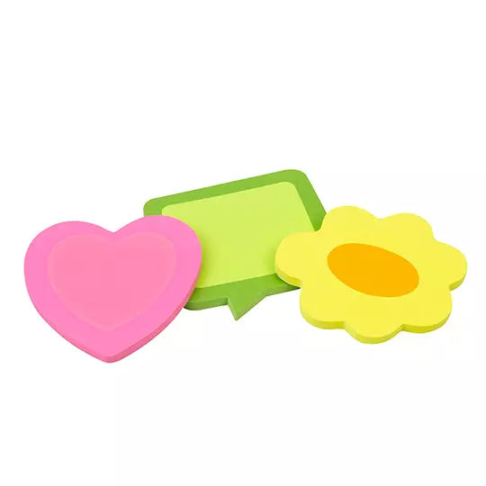Notas adhesivas de figuras Redi-Tag 6.8 x 6.8 cm paquete con 3 blocks