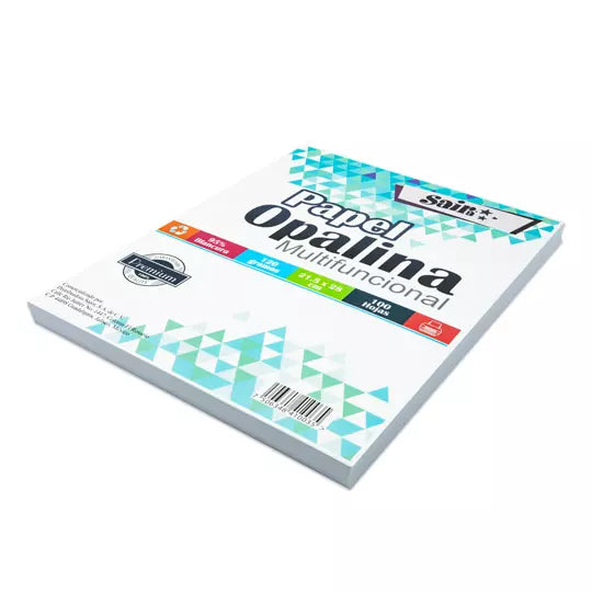 Paquete de papel opalina Saira de 120 gr s tamaño carta paquete 100 hojas