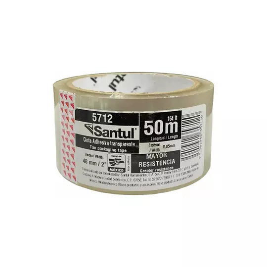 Cinta empaque adhesiva SANTUL transparen te DE 48MM X 50M
