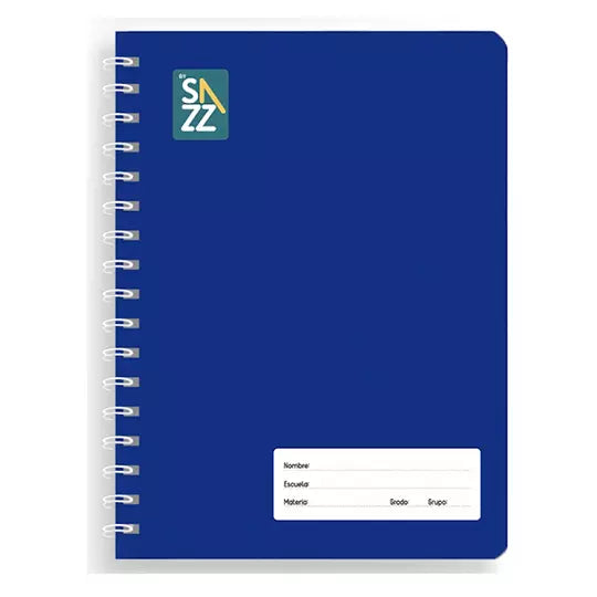 Cuaderno profesional SAZZ Unicolor doble arillo cuadro grande C7 con 100 hojas