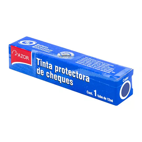 Tinta protectora de cheques Stafford or azul 12 ml