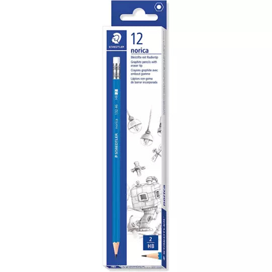 Lápiz de grafito Staedtler hexagonal Nor ica HB #2 caja con 12 piezas