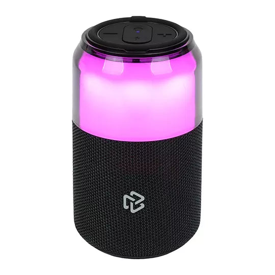 Bocina inalambrica portatil trasparente STF Mod BOLT 5W C/luz led, Color negro