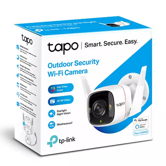 TP-Link Camara de seguridad wifi fija para exterior con vision nocturna en a color