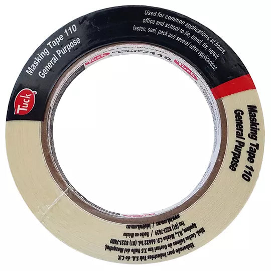 másking tape tipo 110 TUK 12mm x 50m , c olor crema, 1 pza