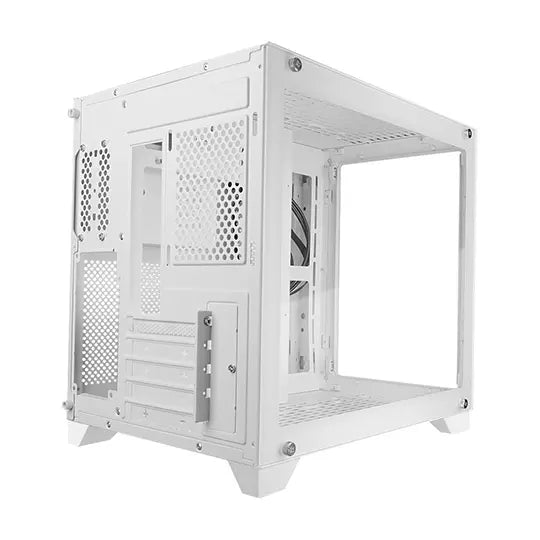 GAME FACTOR CSG570 MICRO ATX FISHTANK CABINET, DOUBLE GLASS, USB 3.0, S/FTE, WHITE
