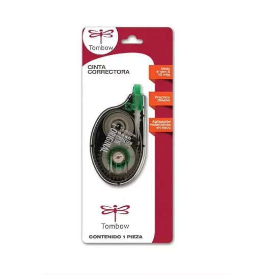 Corrector en cinta Tombow 4 mm x 10 mts blíster c/1 pieza