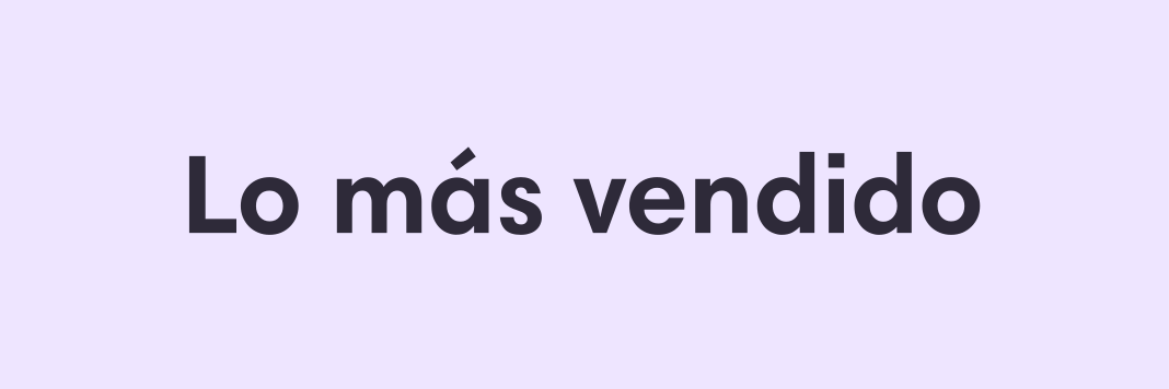 Lo más vendido