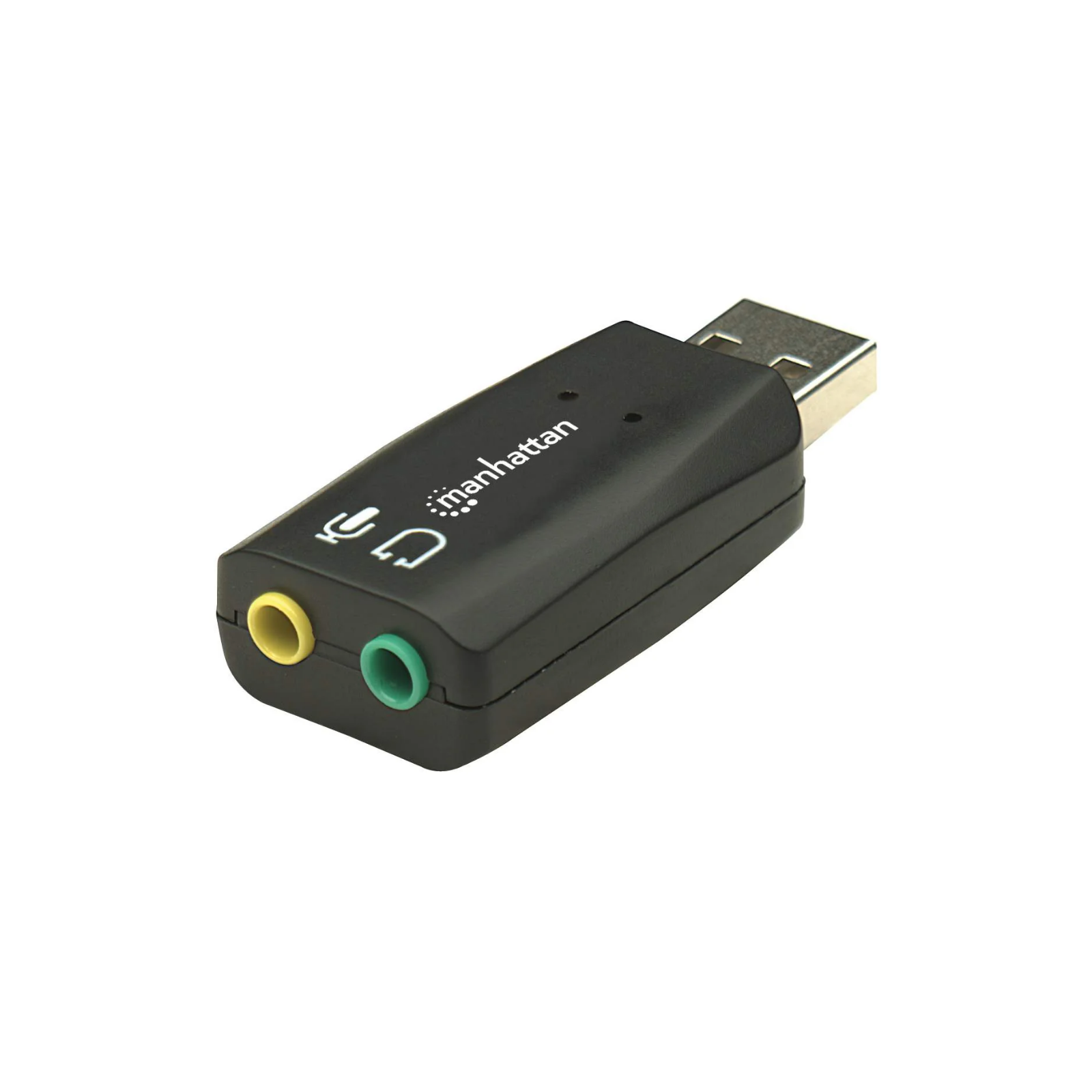 Adaptador Manhattan Sonido 5.1 Estéreo USB Alta Velocidad Color Negro