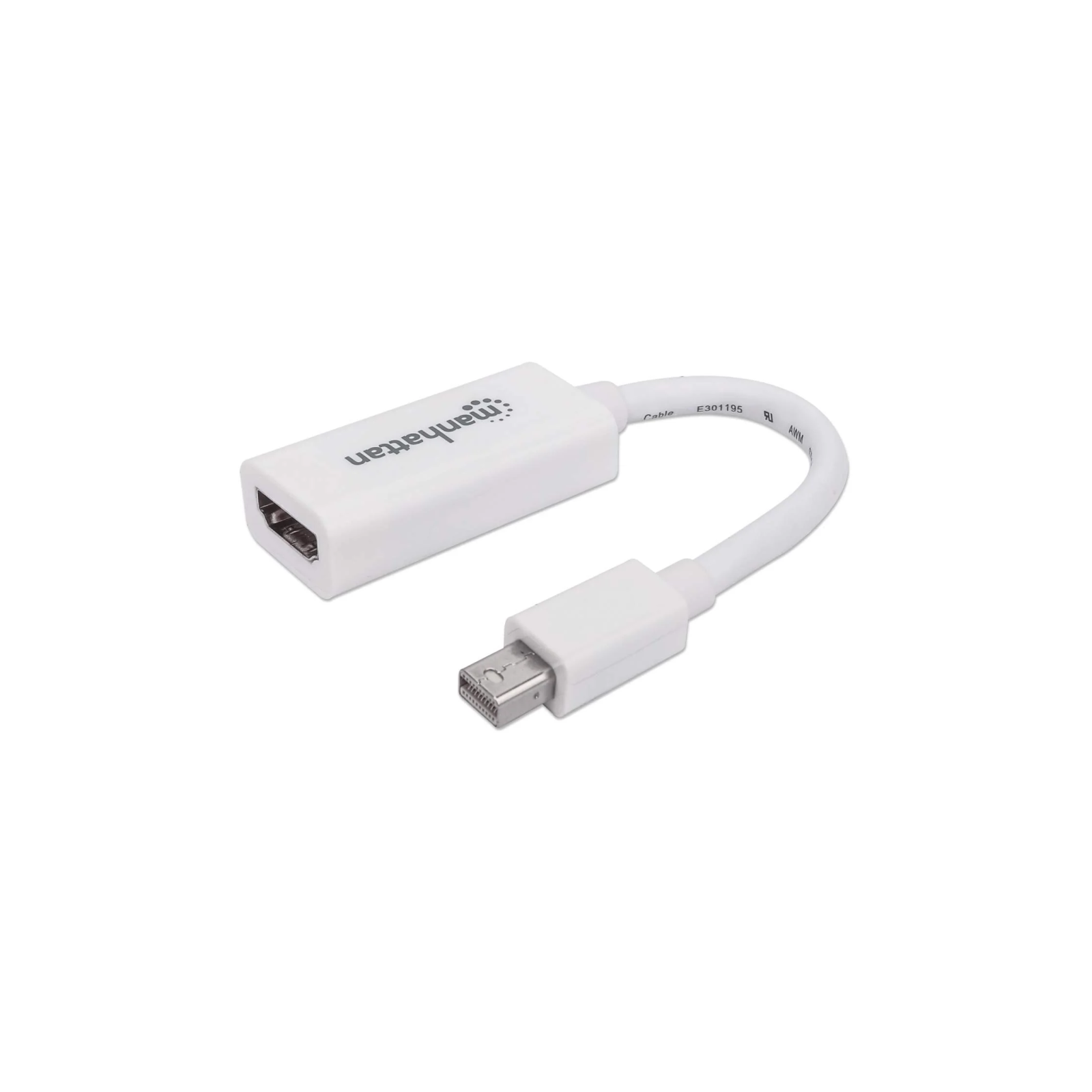 Adaptador Manhattan Pasivo Mini DisplayPort a HDMI-H Color Blanco