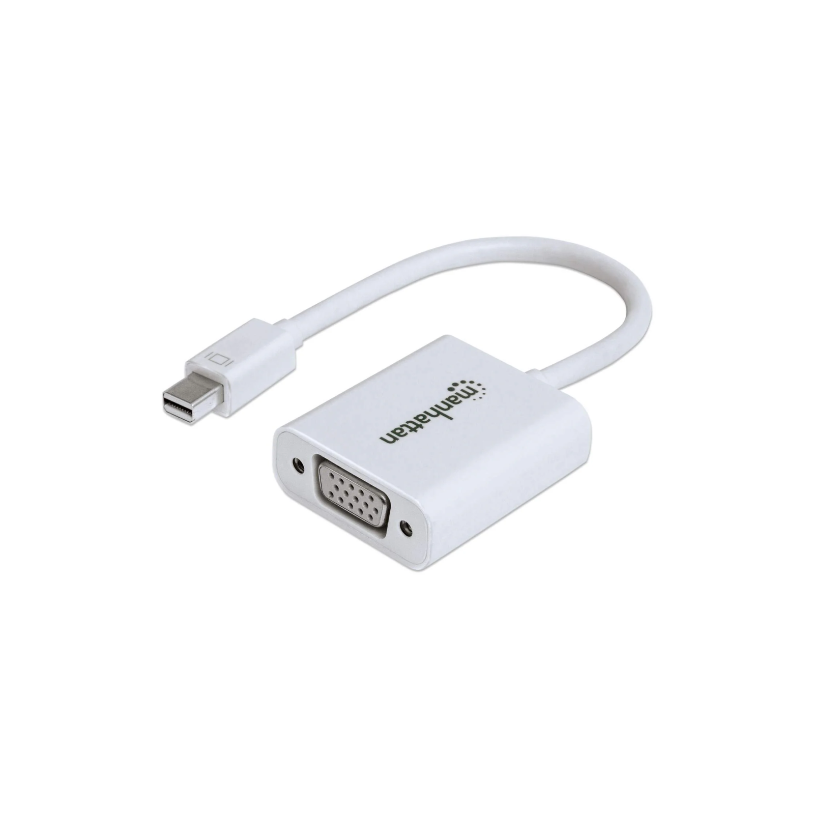 Adaptador Manhattan Activo Mini DisplayPort-M a VGA-H Color Blanco