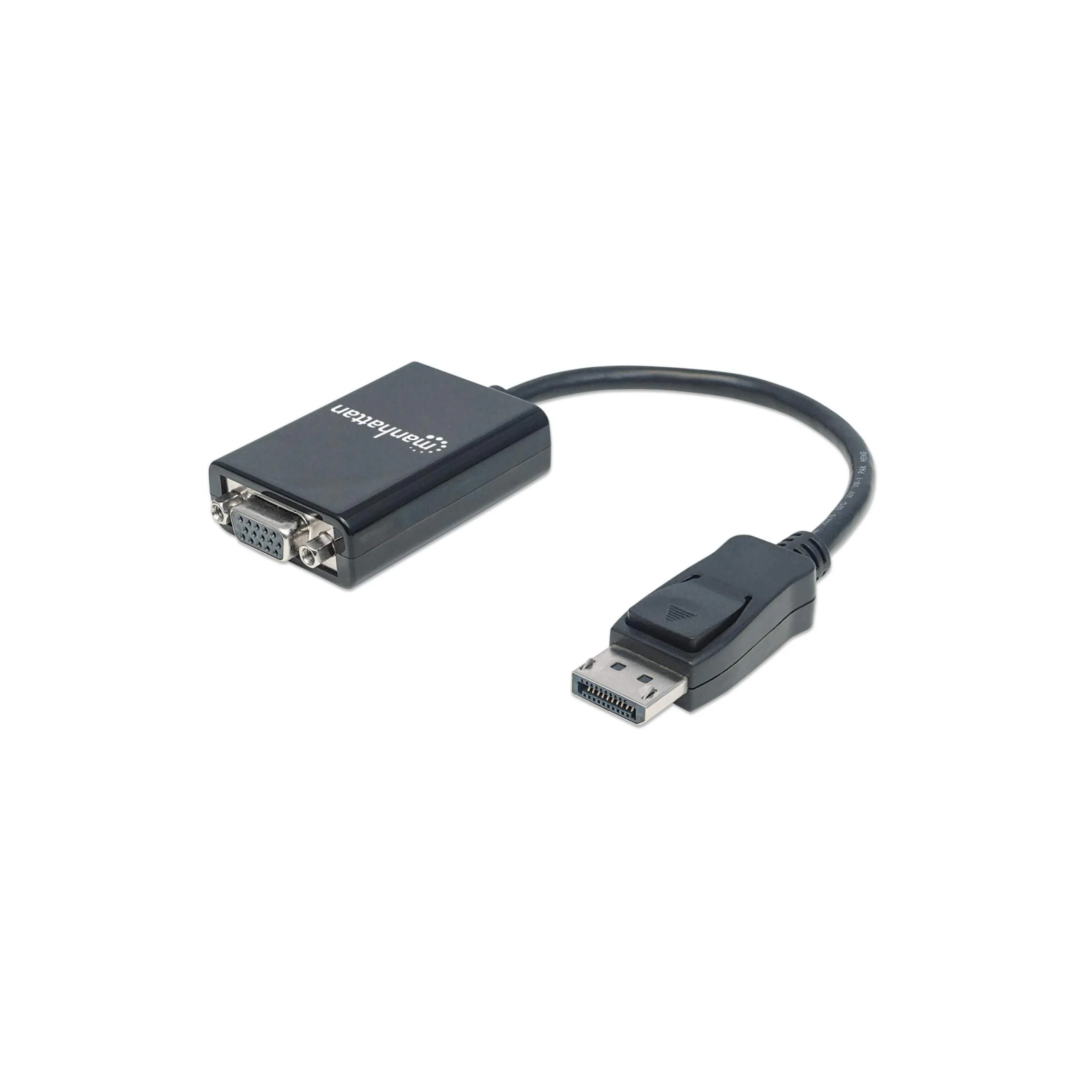 Adaptador Manhattan DisplayPort M a VGA H 15cm Activo Color Negro