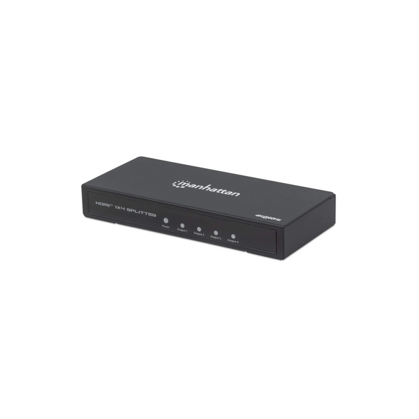 Adaptador Manhattan Video Splitter HDMI 4k a 60Hz 4 Puertos Color Negro