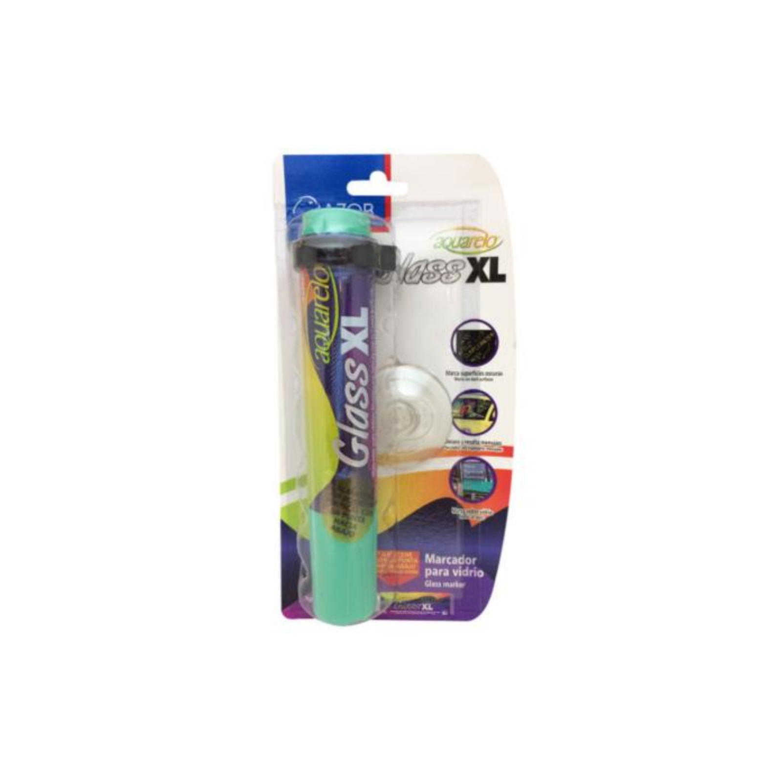 Marcador Aquarelo Glass XL Punta Cincel Color Verde Blister C/1 Pza