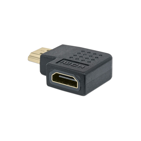 Adaptador Manhattan HDMI H-M Ángulo Derecho 90 grados Color Negro