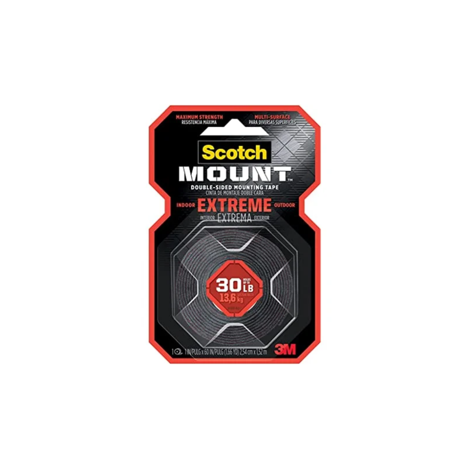 Cinta Montaje 3M Extrema Scotch-Mount 414H 2.54cmx1.52m