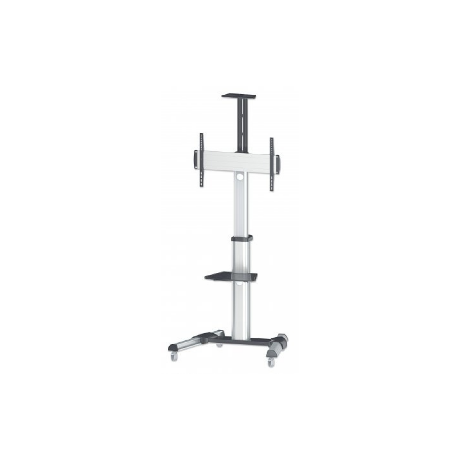 Soporte TV Manhattan 37" a 86" de Piso Tipo Carro Planas 50 Kg