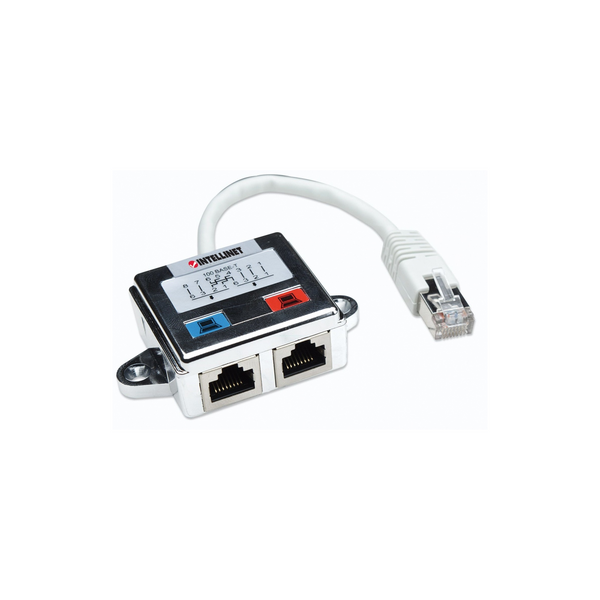 Distribuidor Intellinet RJ45 Modular 1x2 Cat5e