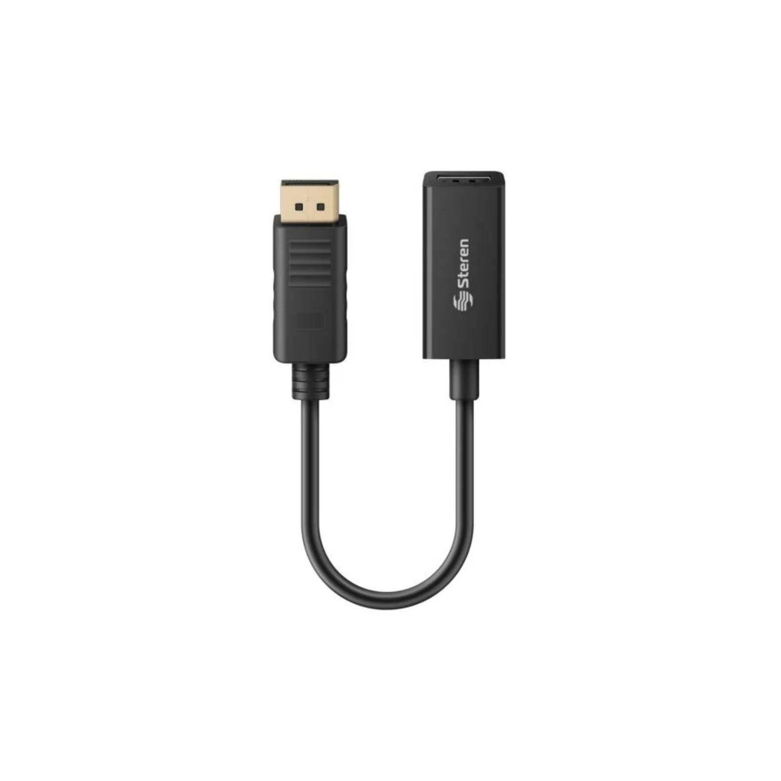 Adaptador Steren DisplayPort a HDMI Salida de Video Color Negro