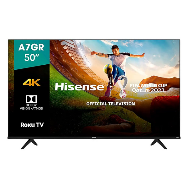 Televisor Hisense 50" LED Smart TV 4K Resolución 3840x2160 Dolby Atmos Roku