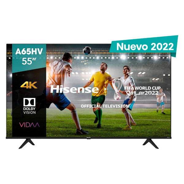 Televisor Hisense A65HV 55" Smart TV VIDAA UHD 4K Resolución 3840x2160 Wi-Fi