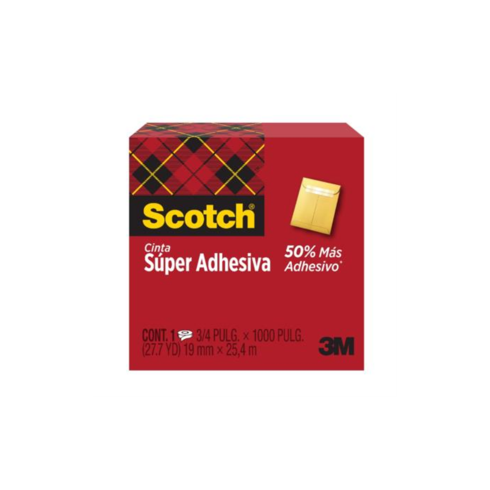 Cinta Scotch 3M Super Adhesiva 19mmx25.4m Caja