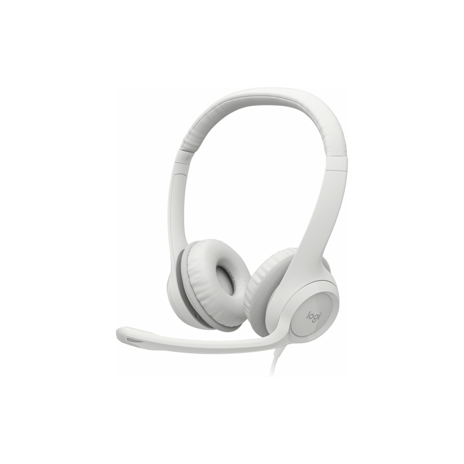 Audífonos Logitech USB H390 para Computadora con Audio Dígital Mejorado Control en Cable Color Blanco Crudo