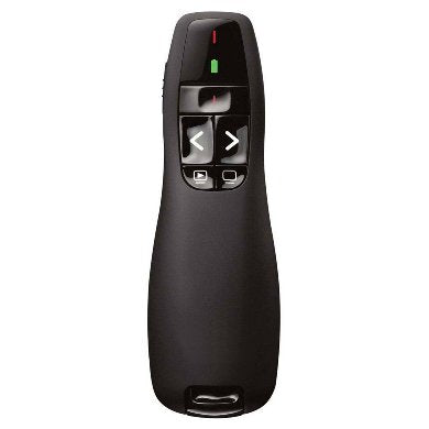 BROBOTIX PRESENTADOR Y APUNTADOR LÁSER INALÁMBRICO, INTERFAZ USB TIPO A Y TIPO C. Radio de acción inalámbrico 15 metros, receptor USB, Plug and Play -puntero láser rojo, Proyector, Laptop, Notebook