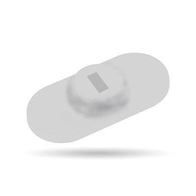 BROBOTIX ANCLA DE SEGURIDAD ADHESIVA PARA CANDADO DE SEGURIDAD TIPO K-SLOT, PARA LAPTOP, TABLETA, SMARTPHONE. TIPO DISCO ADHESIVO, COLOR GRIS.- Punto de Anclaje , sistema de seguridad antirrobo