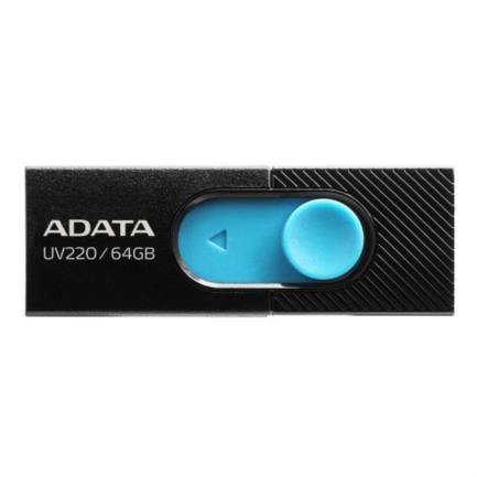 Memoria USB Adata 64 GB UV220 2.0 Color Negro-Azul