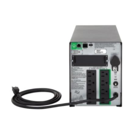 UPS APC 1000VA/700WA Pantalla LCD 120V Conexión Inteligente Torre de Onda Sinusoidal Pura 8 Contactos Color Negro