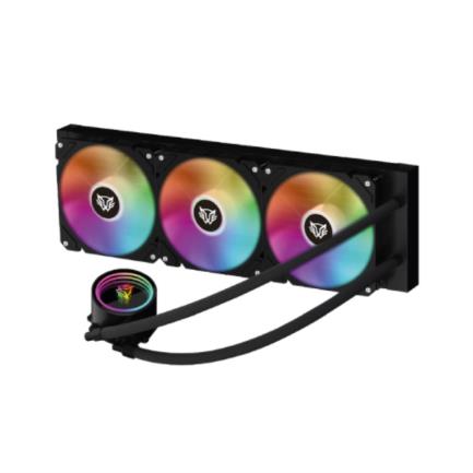 Enfriamiento Líquido Balam Rush 360 Hydrox Pro HX30 para CPU 2400rpm 3Fan 120 mm PWM/4 Pines/Conector AURA Negro