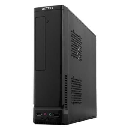 Gabinete Acteck Atom GS240 Mini Torre Slim con Fuente 500W Micro ATX/Mini ITX 2xUSB 2.0 1 Ventilador Essential Series