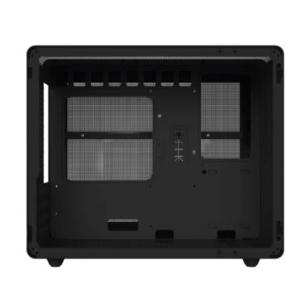 Gabinete Gamer Balam Rush Micro Torre Tank Mini GI930 ATX Panel Izq Cristal Frente Malla USB/USB-C/3xFan RGB HUB Negro