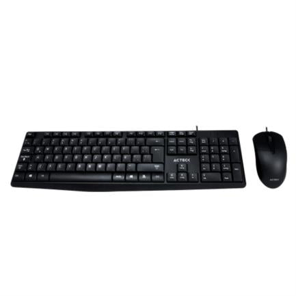 Kit Teclado y Mouse Acteck Creator MK210 Alámbrico USB 1200dpi Color Negro